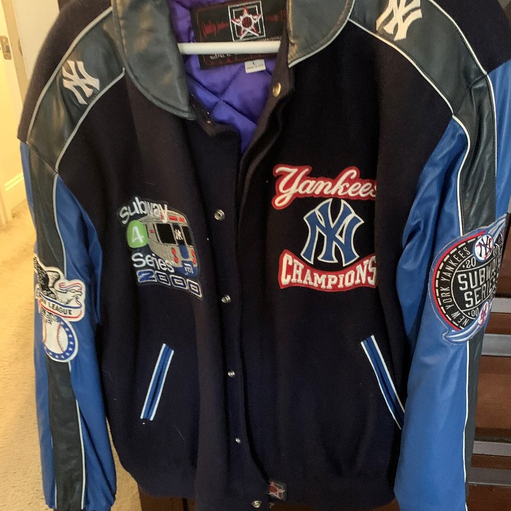 VINTAGE LEATHER YANKEE SUBWAY SERIES JACKET